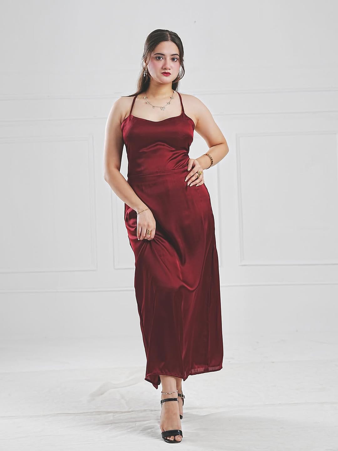 Maroon Maxi Dress