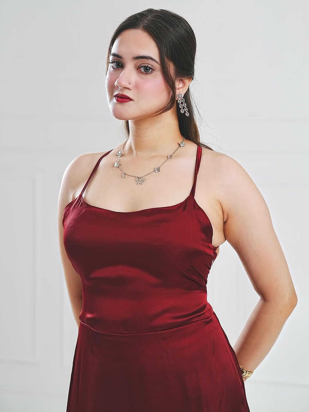 Maroon Maxi Dress