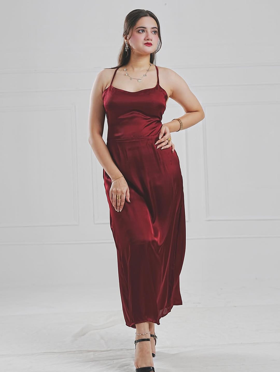 Maroon Maxi Dress