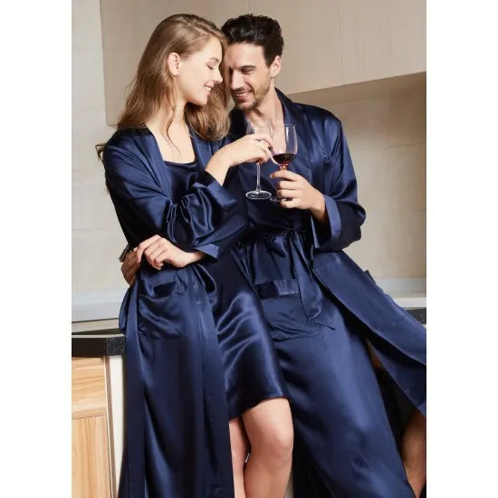 Multi Colors Luxury Silk Couple Robes Rid