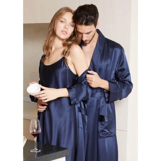 Multi Colors Luxury Silk Couple Robes Rid