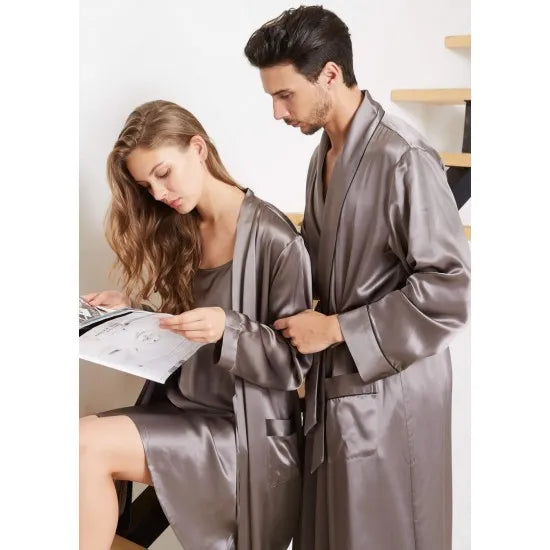 Multi Colors Luxury Silk Couple Robes Rid