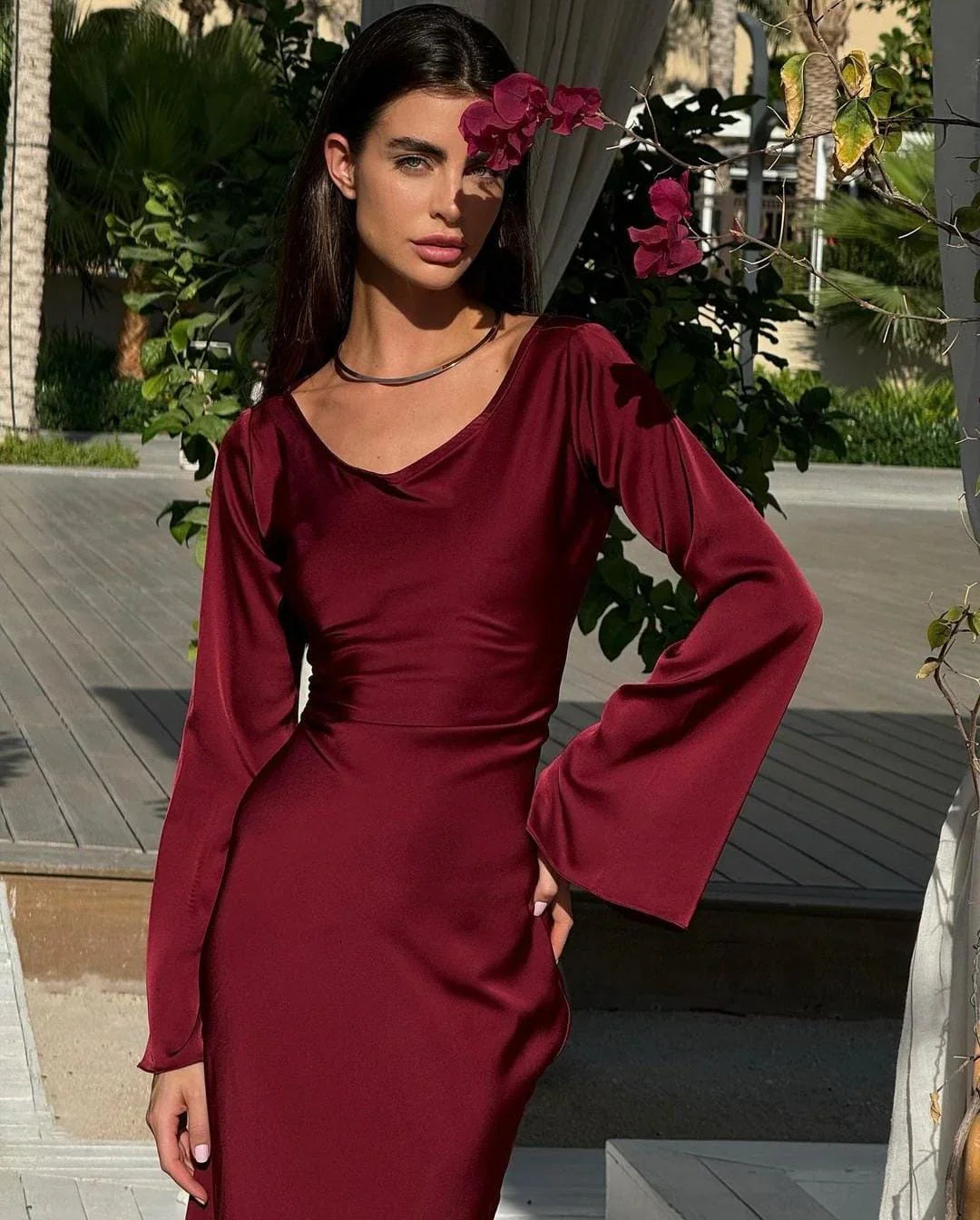 Maroon dress