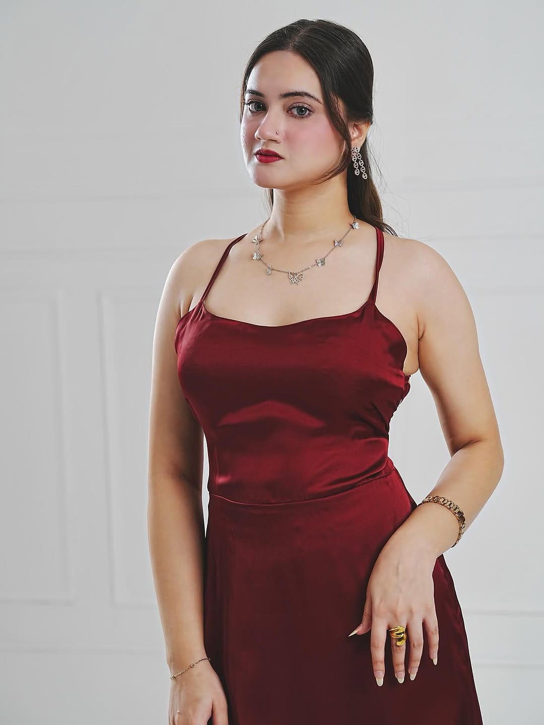 Maroon Maxi Dress