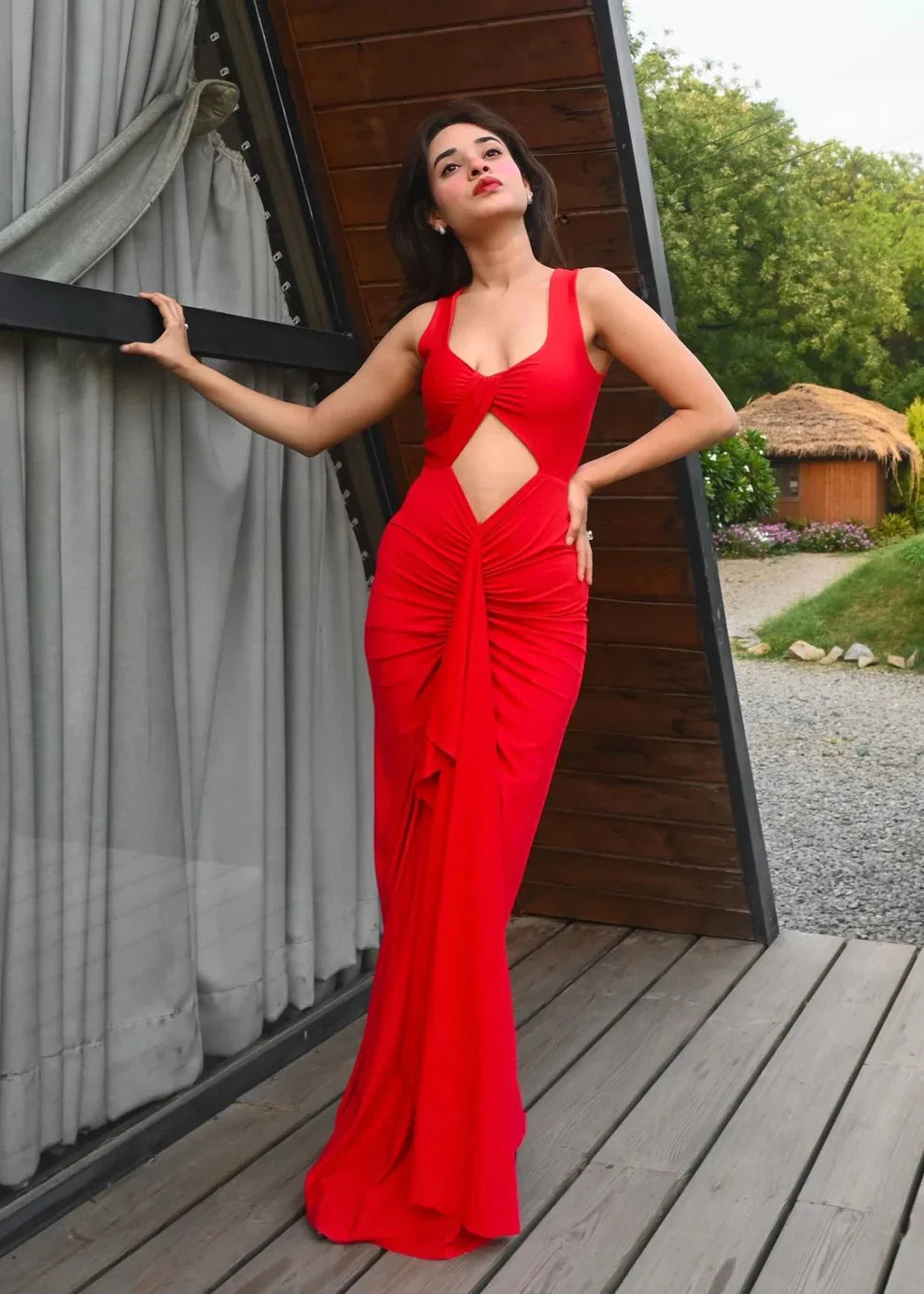 Red Hot Glamour Maxi Dress